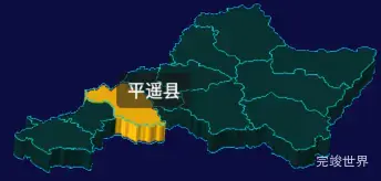 threejs晋中市地图3d地图鼠标移入显示标签并高亮代码演示