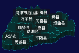 threejs运城市地图3d地图label标签演示实例