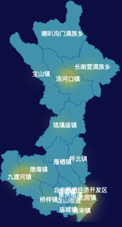 echarts北京市怀柔区地图热力图实例