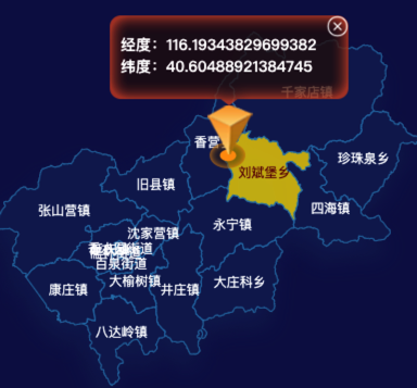 echarts北京市延庆区地图点击地图获取经纬度效果实例