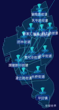 上海市徐汇区geoJson地图渲染实例