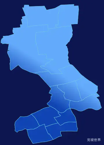 echarts上海市静安区地图全局颜色渐变代码演示