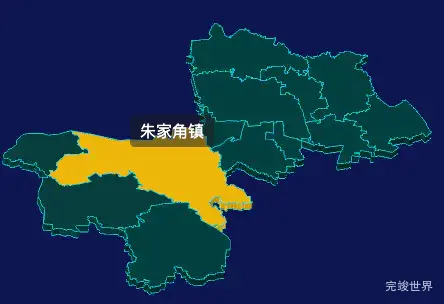 threejs上海市青浦区地图3d地图鼠标移入显示标签并高亮代码演示