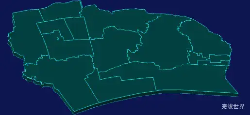 threejs上海市奉贤区地图3d地图演示实例