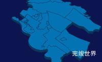 echarts天津市东丽区地图3d地图实例旋转动画效果