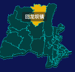 threejs重庆市沙坪坝区地图3d地图鼠标移入显示标签并高亮演示实例