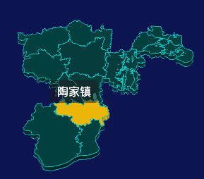 threejs重庆市九龙坡区地图3d地图鼠标移入显示标签并高亮代码演示