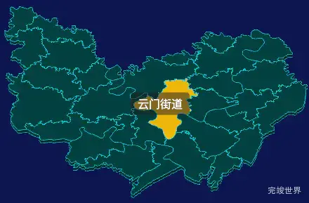 threejs重庆市合川区地图3d地图鼠标移入显示标签并高亮实例代码