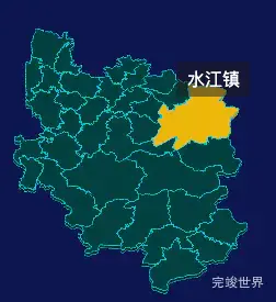 threejs重庆市南川区地图3d地图鼠标移入显示标签并高亮演示实例