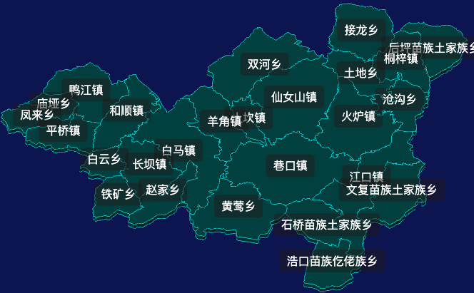 threejs重庆市武隆区地图3d地图label标签实例代码