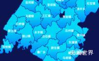 echarts重庆市忠县地图局部颜色渐变实例