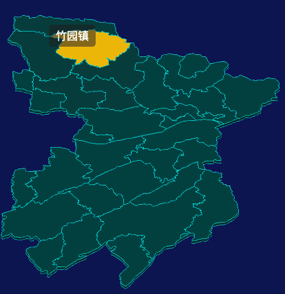 threejs重庆市奉节县地图3d地图鼠标移入显示标签并高亮实例代码