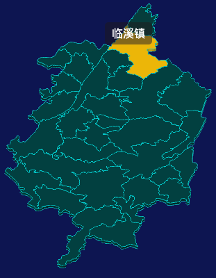 threejs重庆市石柱土家族自治县地图3d地图鼠标移入显示标签并高亮效果