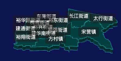 threejs石家庄市裕华区地图3d地图css2d标签代码演示
