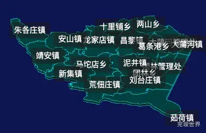 threejs秦皇岛市昌黎县地图3d地图css2d标签演示实例