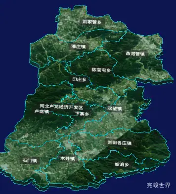 threejs秦皇岛市卢龙县地图3d地图自定义贴图实例