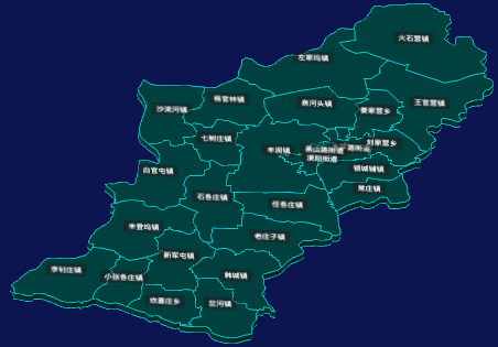 threejs唐山市丰润区地图3d地图CSS3D标签演示实例