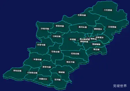 threejs唐山市丰润区地图3d地图CSS3D标签演示实例