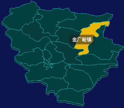 threejs唐山市迁西县地图3d地图鼠标移入显示标签并高亮实例