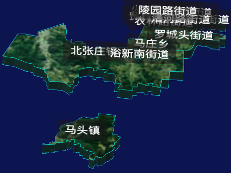 threejs邯郸市邯山区地图3d地图自定义贴图代码演示