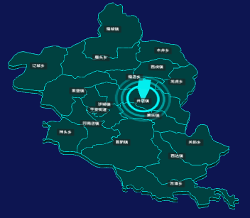 threejs邯郸市涉县地图3d地图添加旋转棱锥代码演示