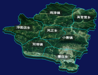 threejs邯郸市鸡泽县地图3d地图自定义贴图实例代码