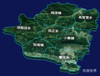 threejs邯郸市鸡泽县地图3d地图自定义贴图实例代码