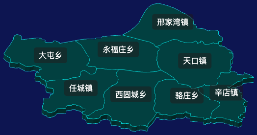 threejs邢台市任泽区地图3d地图css2d标签实例代码