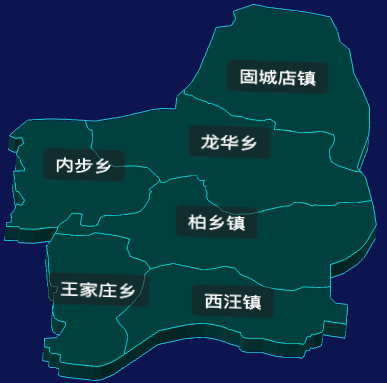 threejs邢台市柏乡县地图3d地图CSS3D标签代码演示