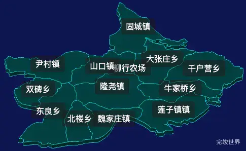 threejs邢台市隆尧县地图3d地图css2d标签代码演示