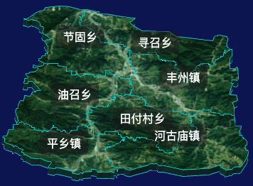 threejs邢台市平乡县地图3d地图自定义贴图加CSS2D标签实例代码