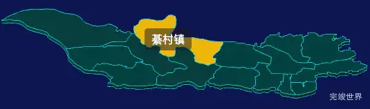 threejs邢台市沙河市地图3d地图鼠标移入显示标签并高亮代码演示