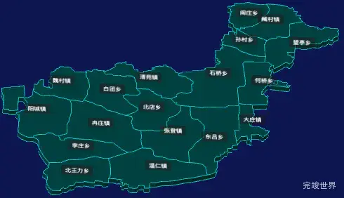 threejs保定市清苑区地图3d地图CSS3D标签代码演示