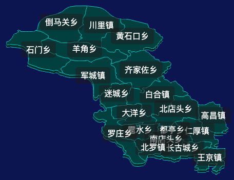 threejs保定市唐县地图3d地图css2d标签效果实例