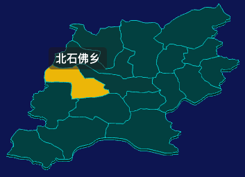 threejs保定市涞源县地图3d地图鼠标移入显示标签并高亮