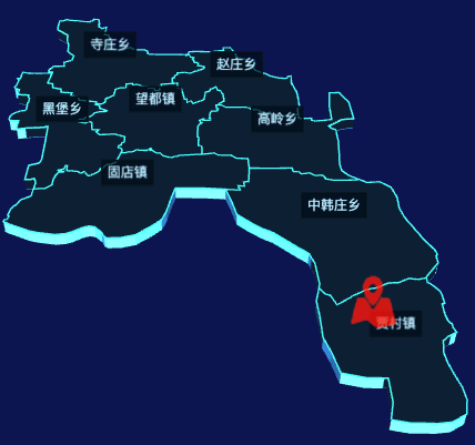 echarts保定市望都县地图3d地图自定义图标