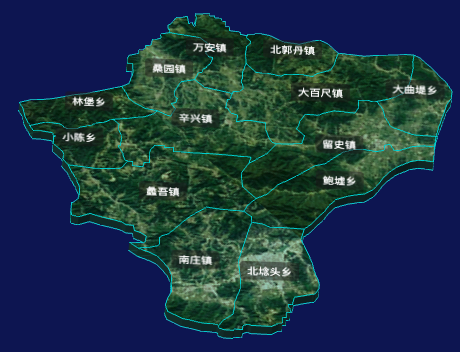 threejs保定市蠡县地图3d地图CSS3D标签
