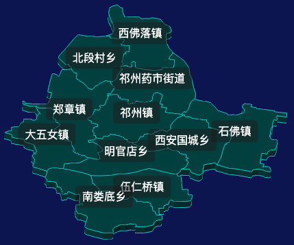 threejs保定市安国市地图3d地图css2d标签