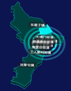 threejs张家口市桥西区地图3d地图添加旋转棱锥