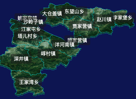 threejs张家口市宣化区地图3d地图自定义贴图加CSS2D标签
