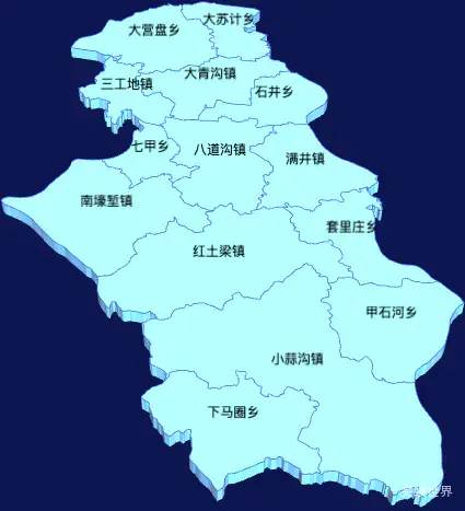 echarts张家口市尚义县地图3d地图实例