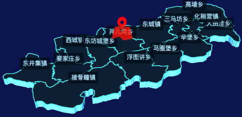 echarts张家口市阳原县地图3d地图自定义图标