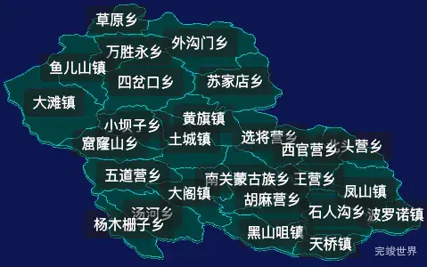 threejs承德市丰宁满族自治县地图3d地图css2d标签