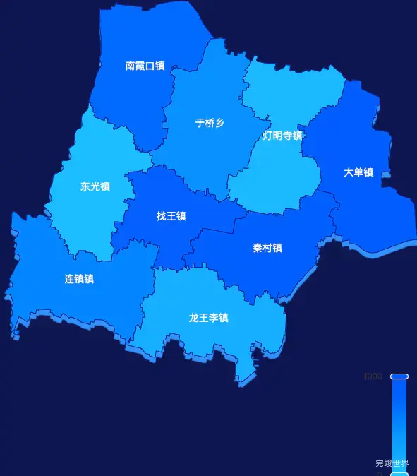 echarts沧州市东光县地图 visualMap控制地图颜色