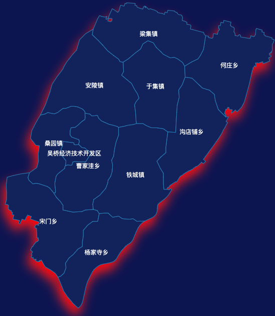 echarts沧州市吴桥县地图阴影