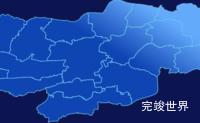 echarts沧州市献县地图全局颜色渐变效果实例