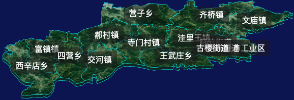 threejs沧州市泊头市地图3d地图自定义贴图加CSS2D标签