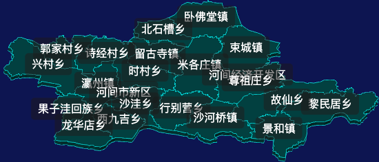 threejs沧州市河间市地图3d地图css2d标签