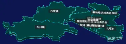 threejs廊坊市广阳区地图3d地图CSS3D标签