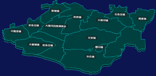 threejs廊坊市文安县地图3d地图CSS3D标签